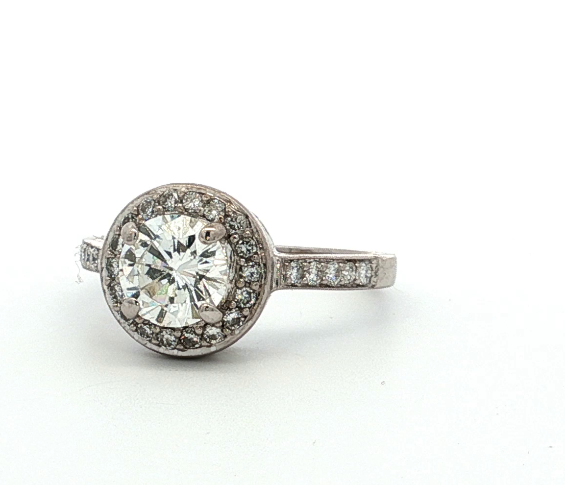 Natural Diamond Halo Ring
