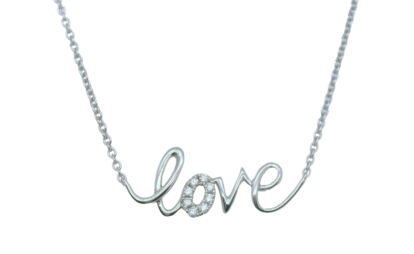 Nothing but "Love" with diamonds set into the O.
