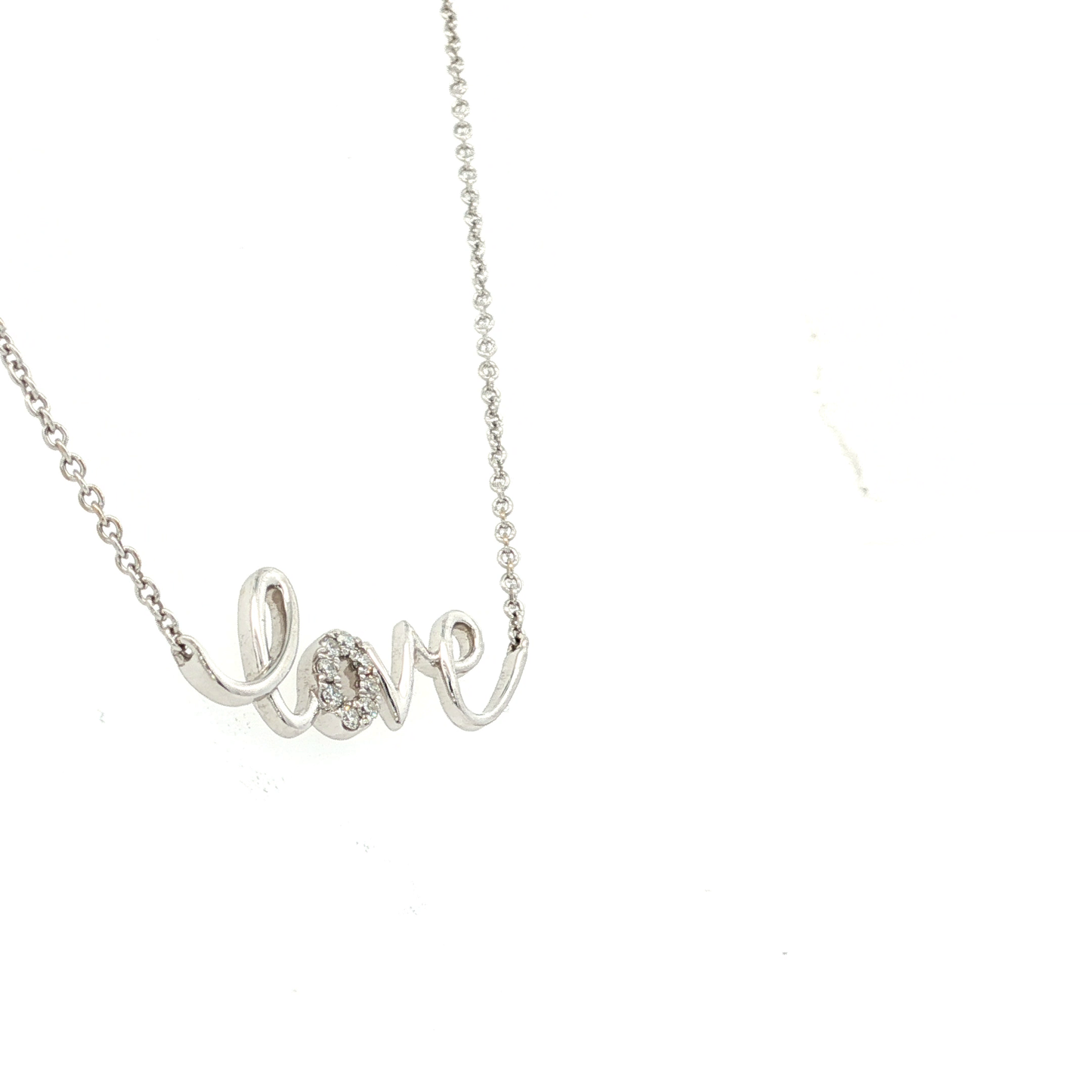 Nothing but "Love" with diamonds set into the O.