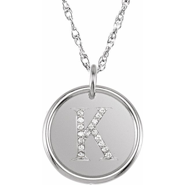 Diamond Circle Pendant All Initial Available