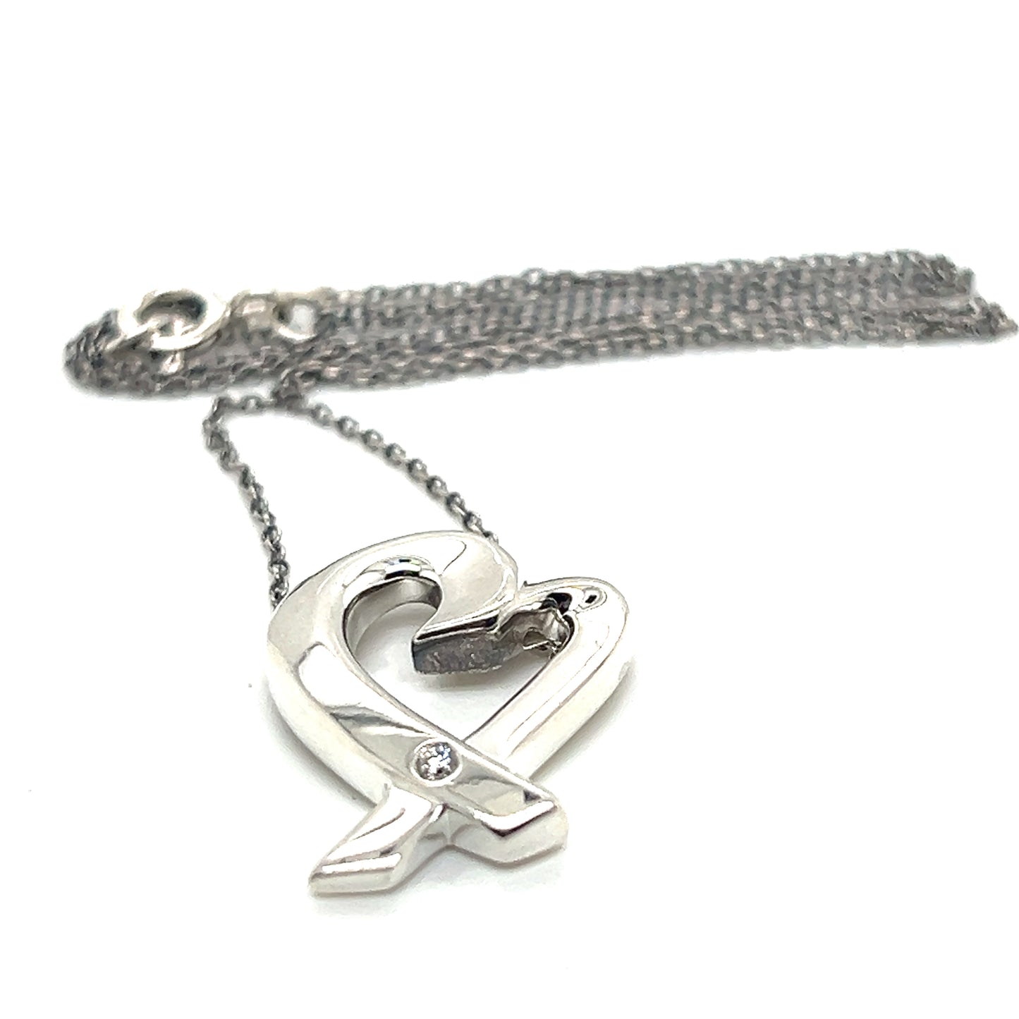 Tiffany and Co Silver Loving Heart Necklace