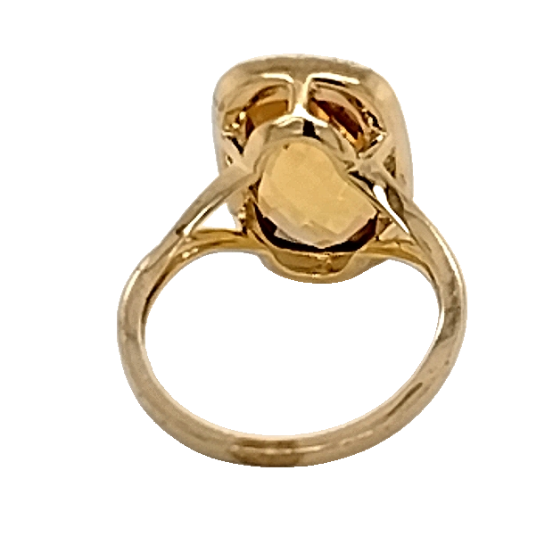 Citrine and Diamond Ring