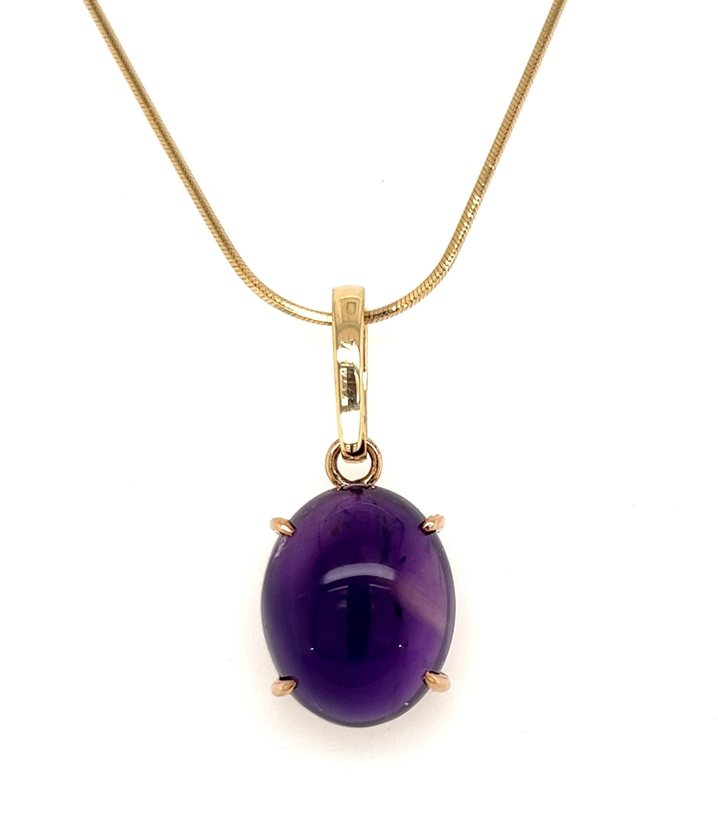 Stunning Large Amethyst Cabochon Pendant