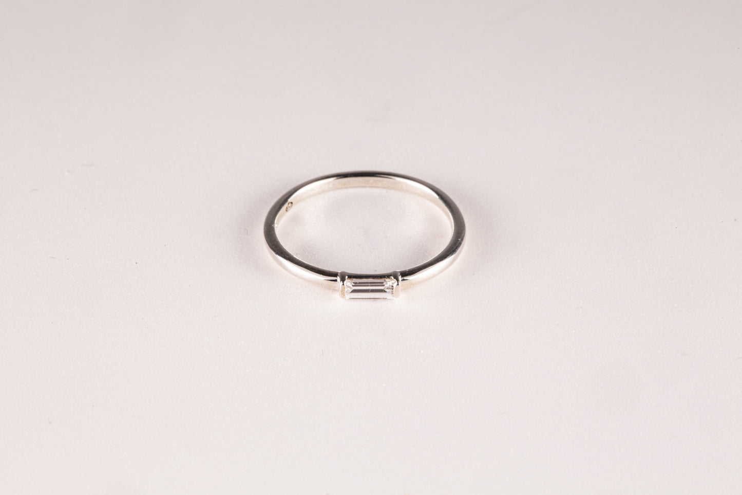 Baguette Cut Diamond Stacking Ring