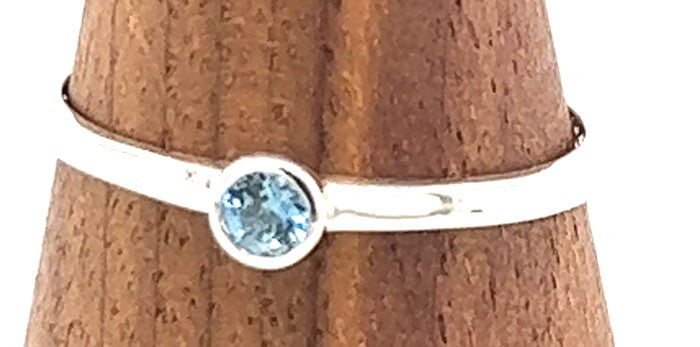 Blue Ziron- December Birthstone Stacking Ring