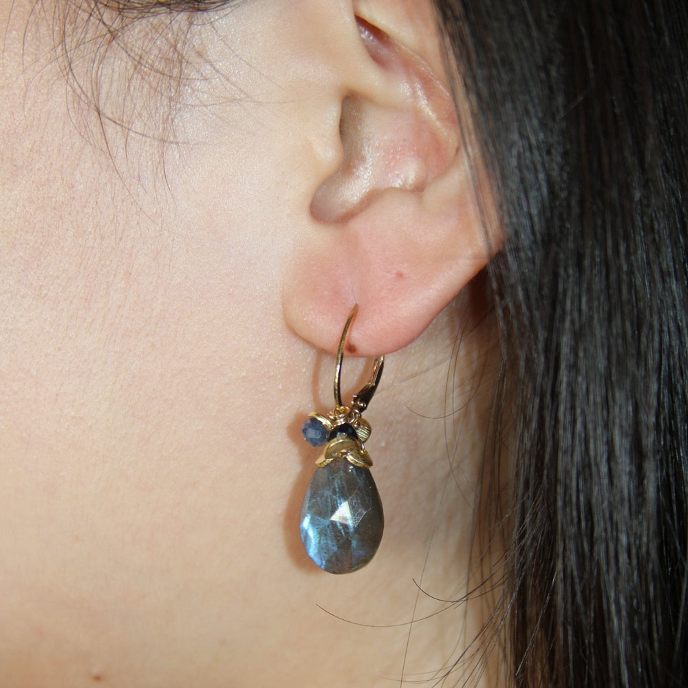 Labradorite Drop earring with accents