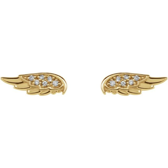 Diamond Angel Wing Earrings