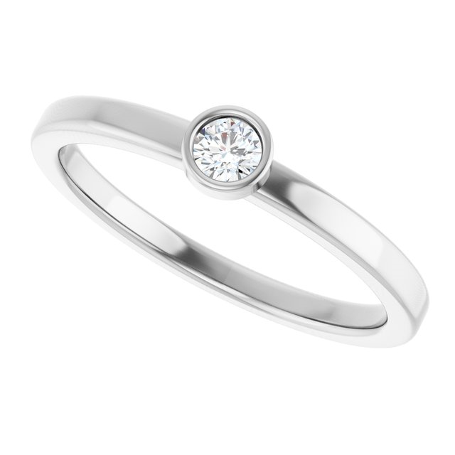 Diamond- April Birthstone Stacking Ring
