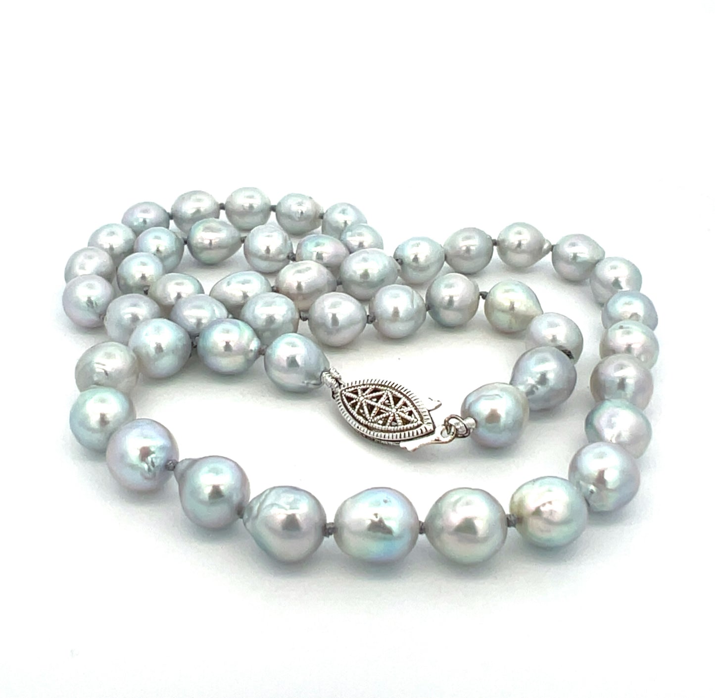Grey- Blue Baroque Pearl Strand 20 Inches