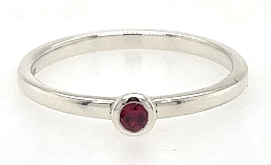 Ruby-July Birthstone Stacking Ring