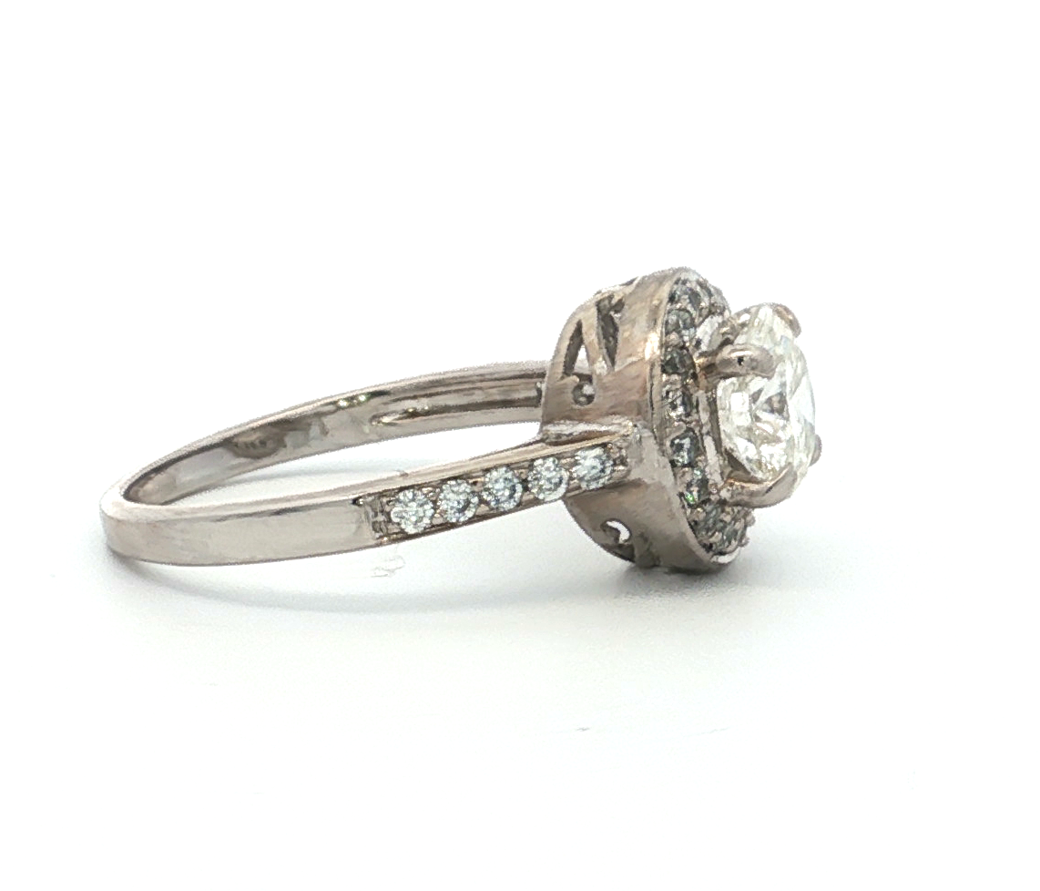 Natural Diamond Halo Ring