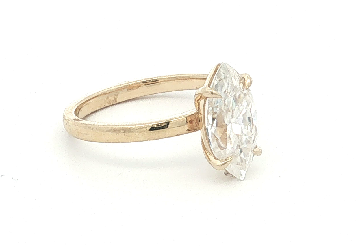 Marquise Moissanite solitaire ring