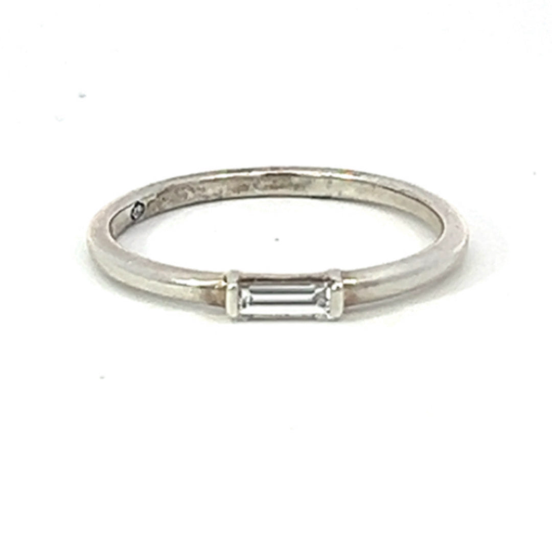 Baguette Cut Diamond Stacking Ring