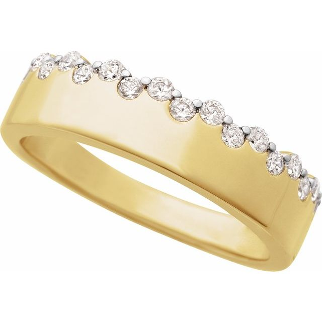 Wave of Diamonds Ring