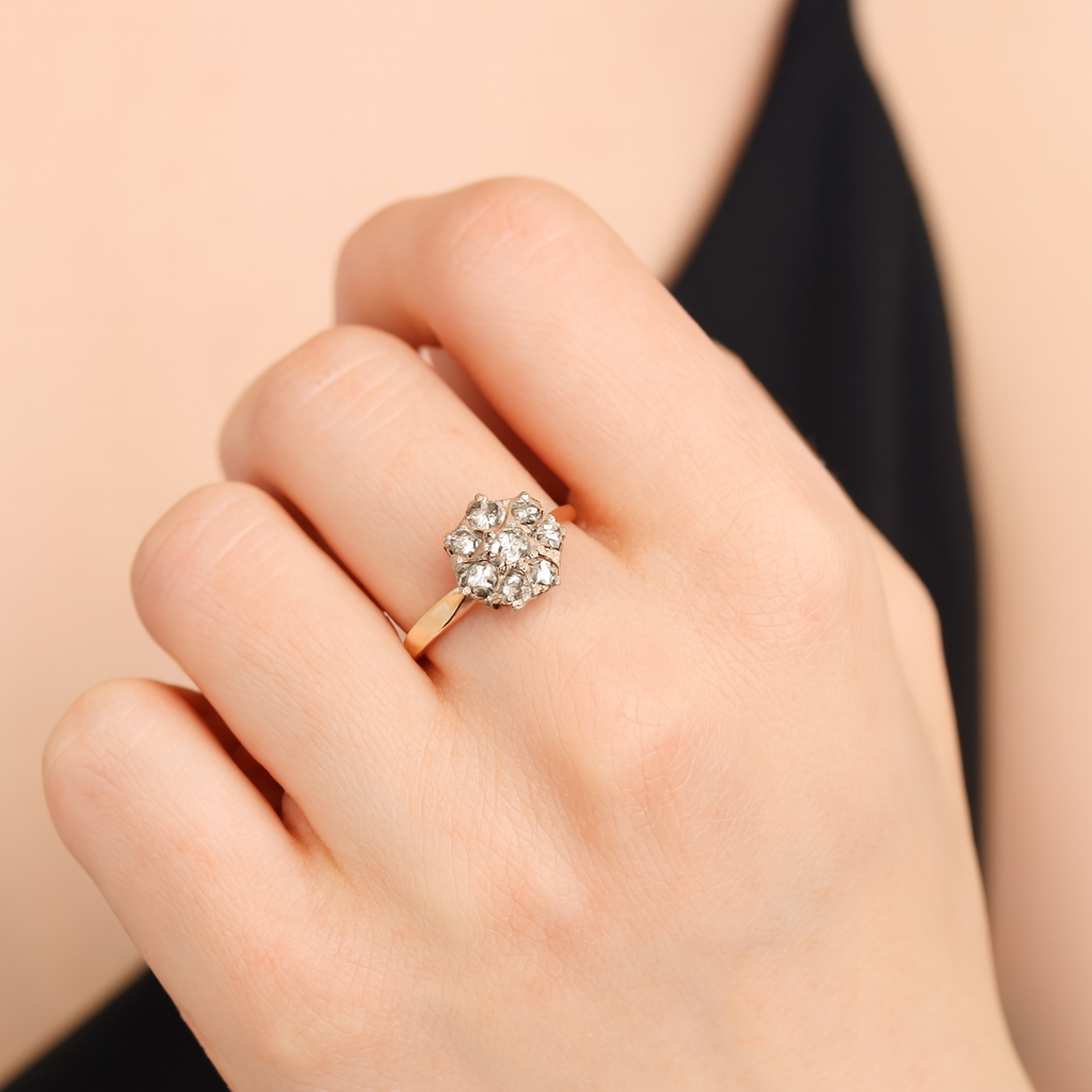 Vintage Floral Diamond Ring