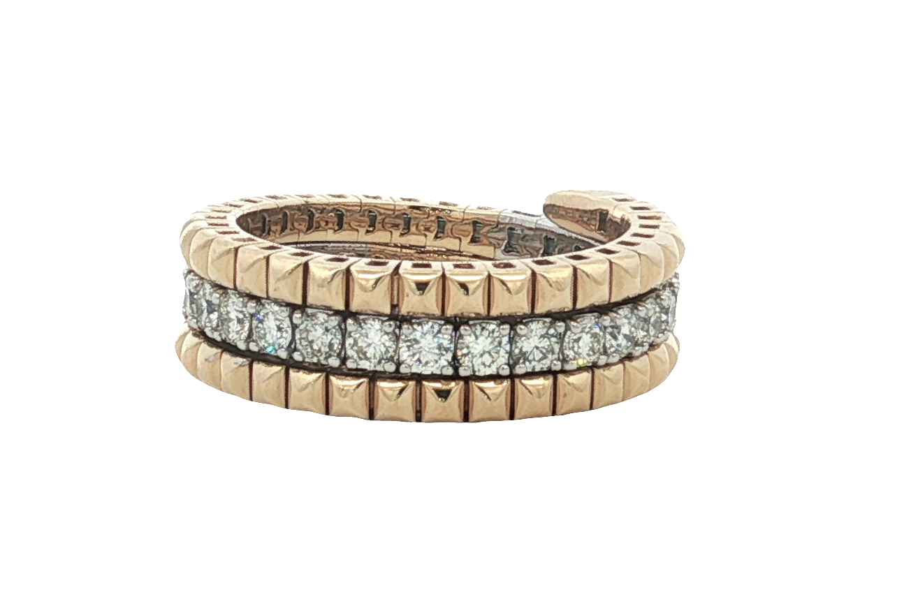 Flexi-Eternity ring crafted in radiant yellow gold