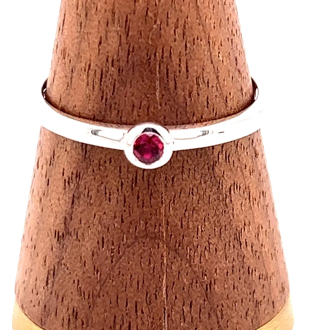 Ruby-July Birthstone Stacking Ring
