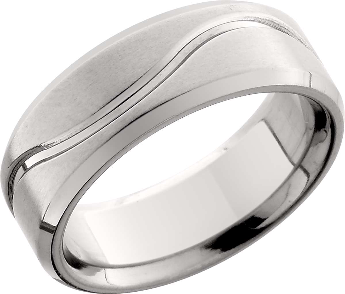 Titanium 8mm flat band