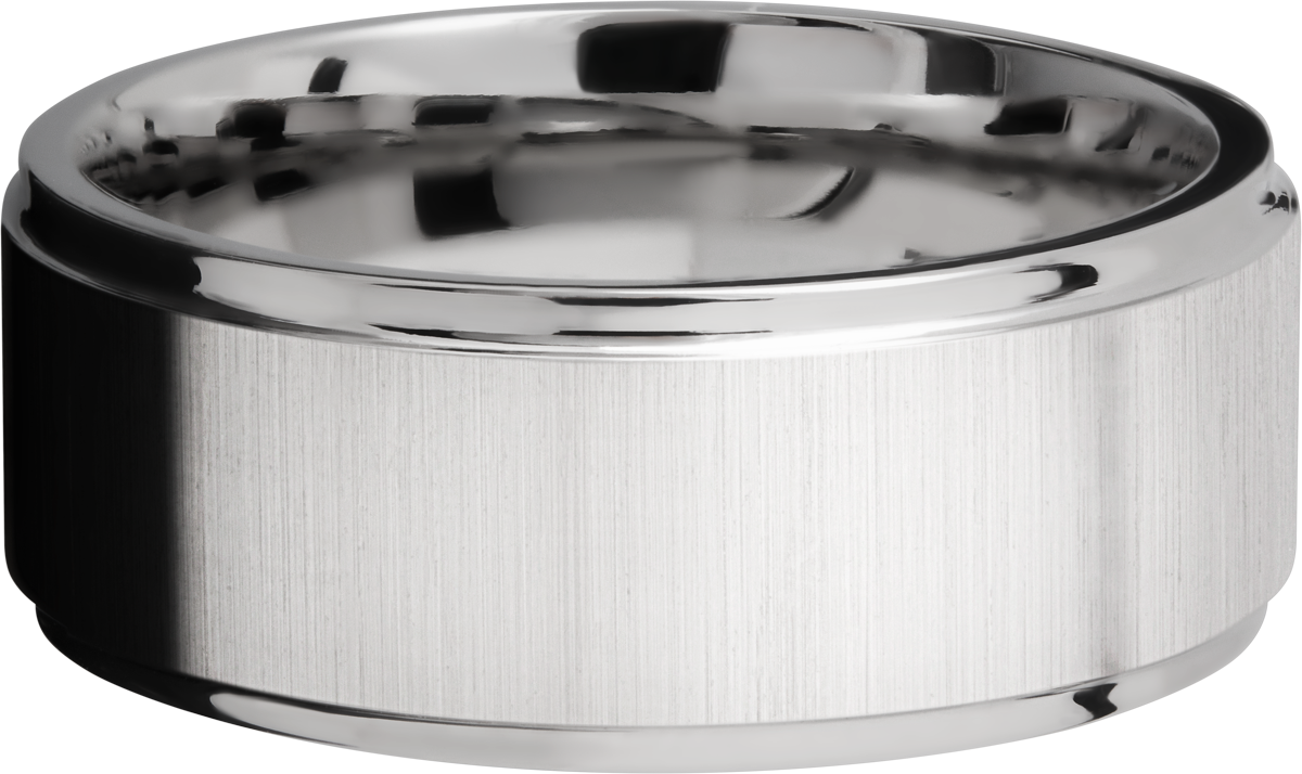 Cobalt chrome 9mm flat band with grooved edges