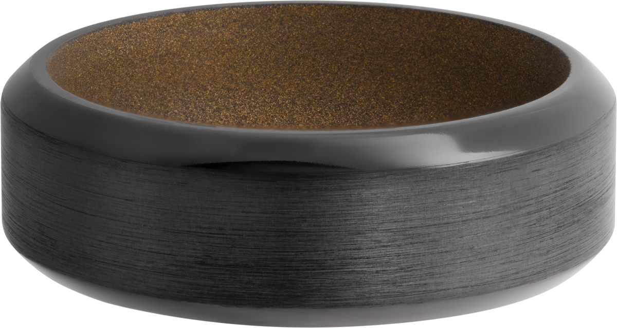 Zirconium 8mm band with a Burnt Bronze Cerakote sleeve