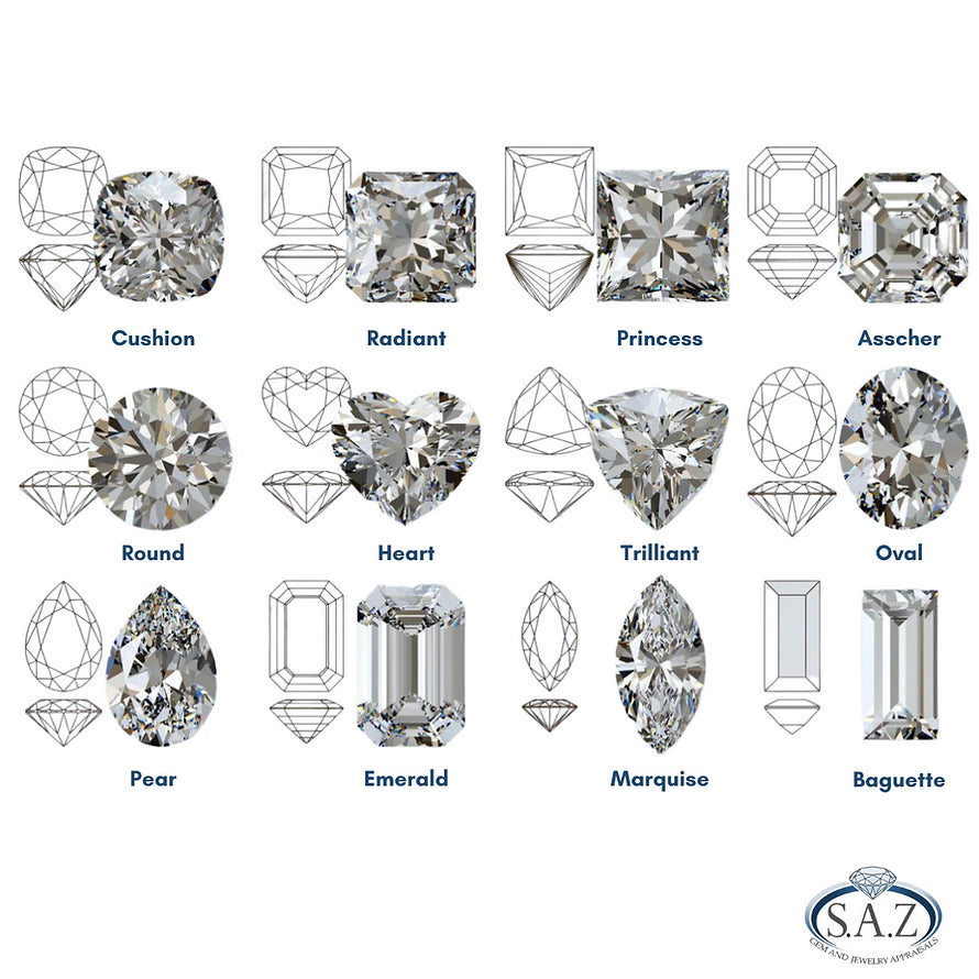 The Ultimate Guide to Diamond Shapes – SAZ Gems & Jewelry