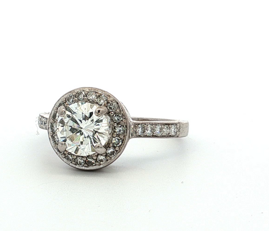 Natural Diamond Halo Ring
