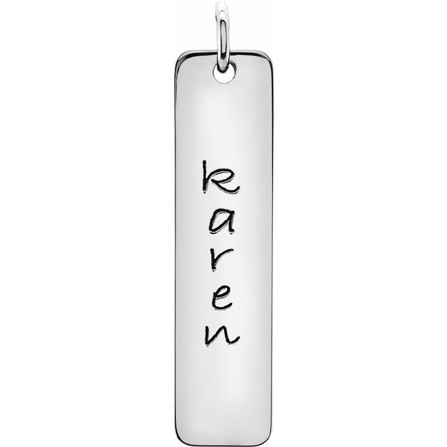 Elongated Elongated Tag Pendant