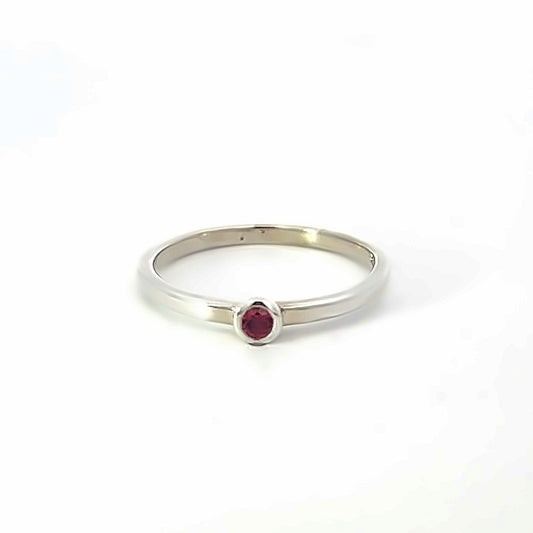 Tourmaline October Birthstone Stacking Ring