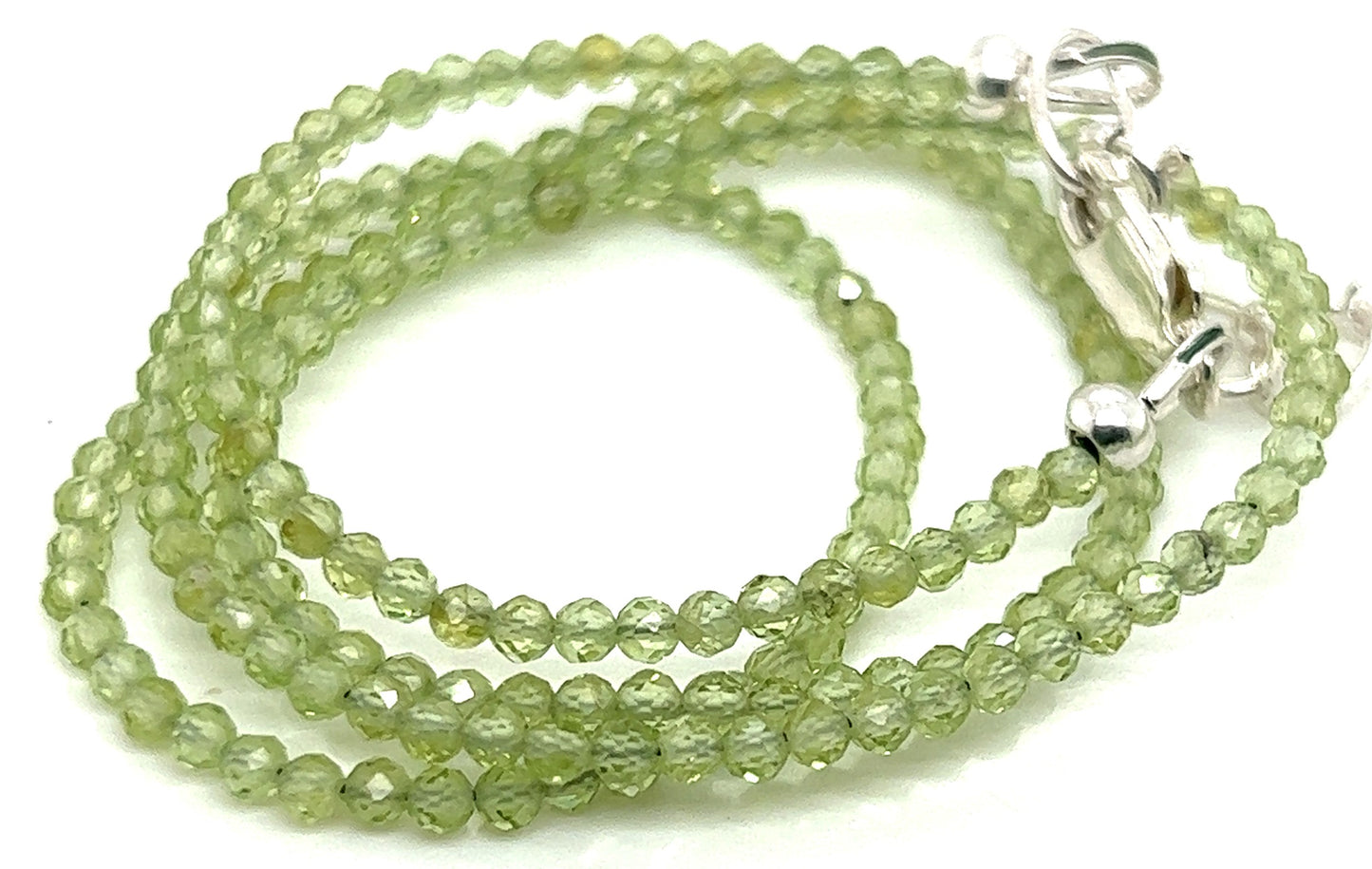 Peridots Gemstones Rondel  Necklace