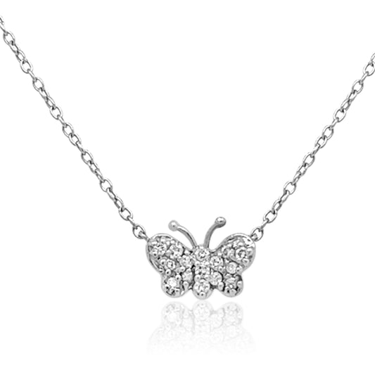 Sweet Diamond Butterfly Pendant