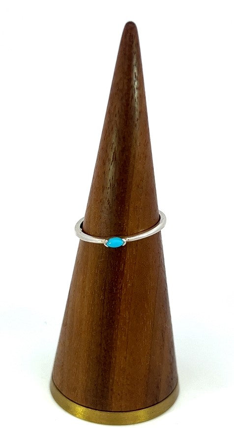 Stacking Ring with Marquise Cut Turqoise