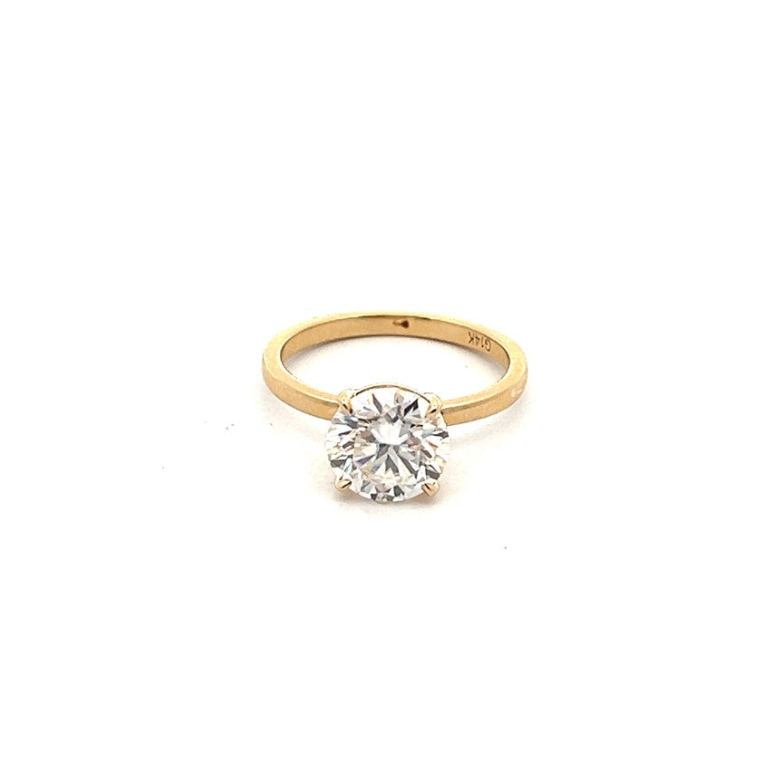 2.50 Carat Round Moissanite Solitaire Ring