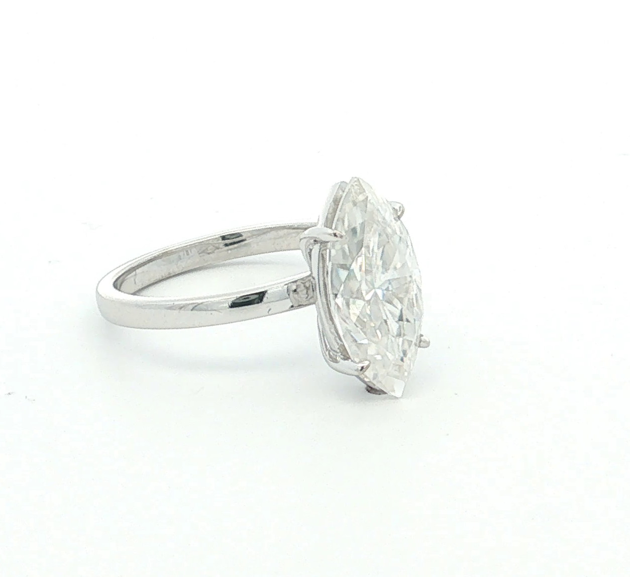 Marquise Moissanite Solitaire Ring