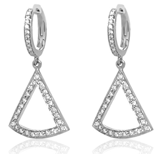 Triangle Drop Diamond Earrings