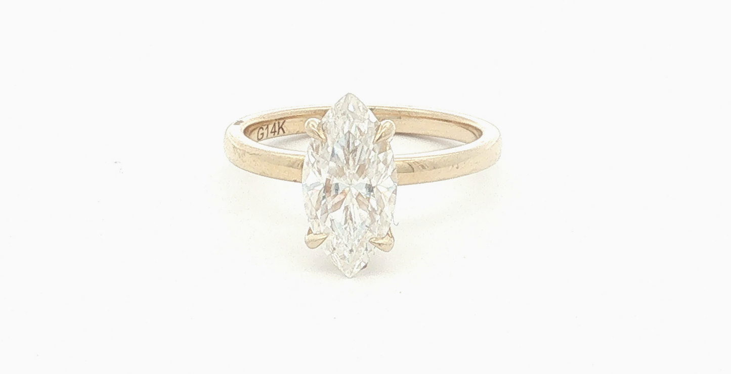 Marquise Moissanite solitaire ring