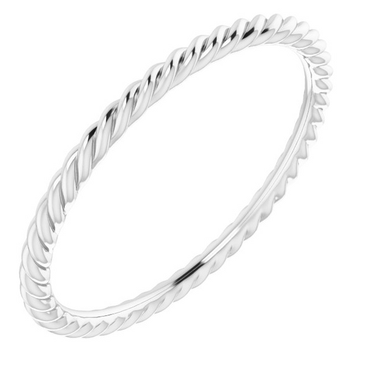 Skinny Twisted Rope Ring