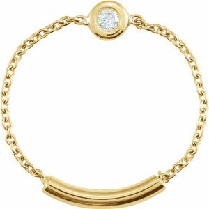 Chain Ring with Diamond