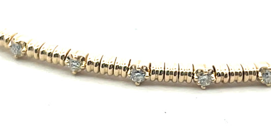 Diamond Flexi Bangle Bracelet