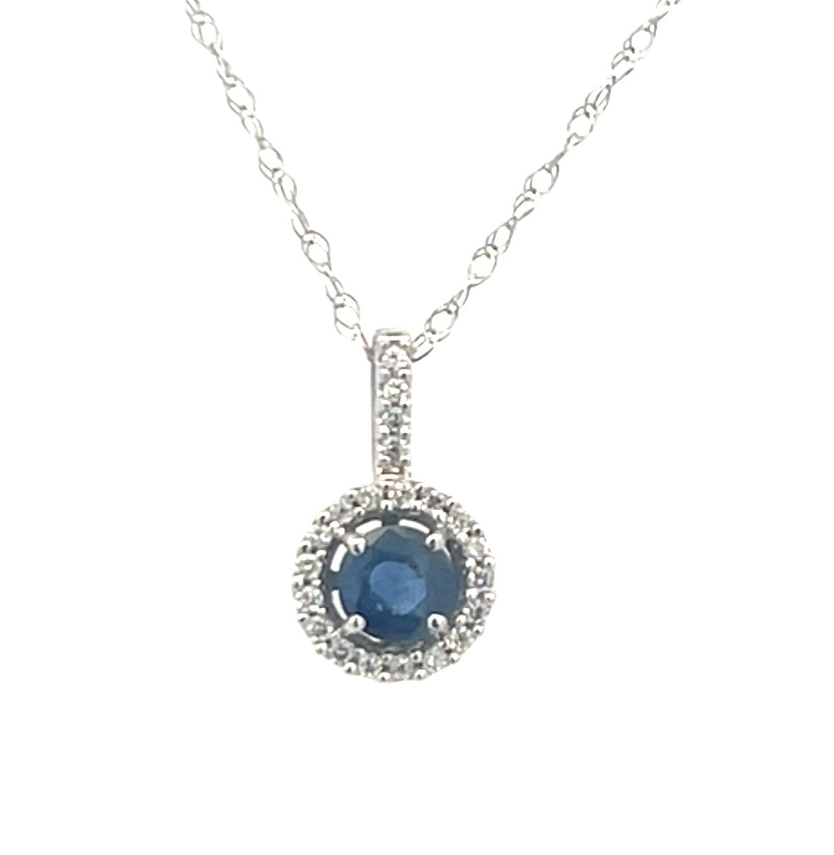 Dazzling Sapphire and Diamond Pendant Necklace