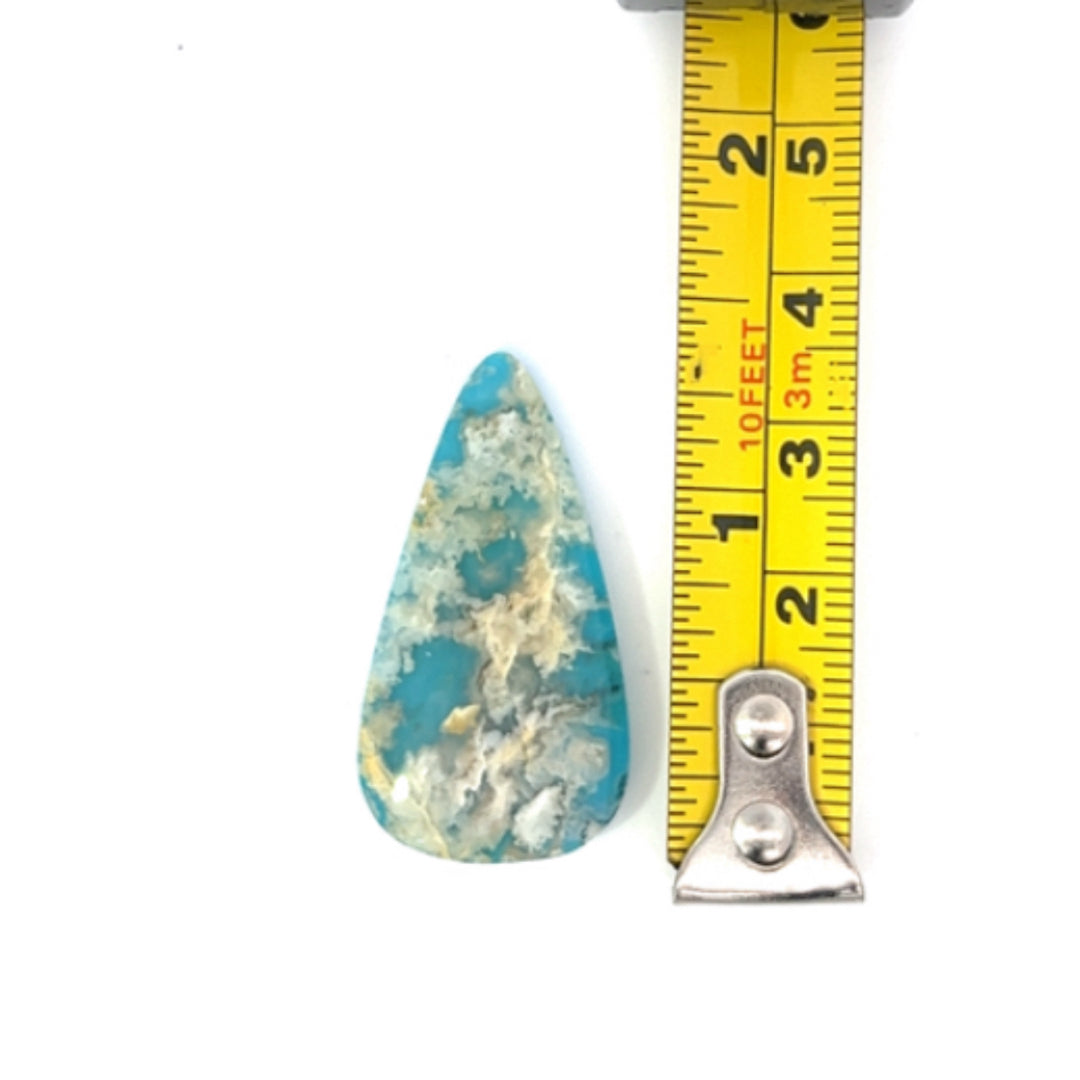 Plummed  Agate with reconsituted Turquoise backing  (Coral Sea Agate) Gemstone