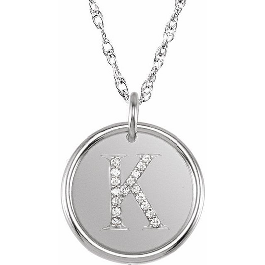 Diamond Circle Pendant All Initial Available