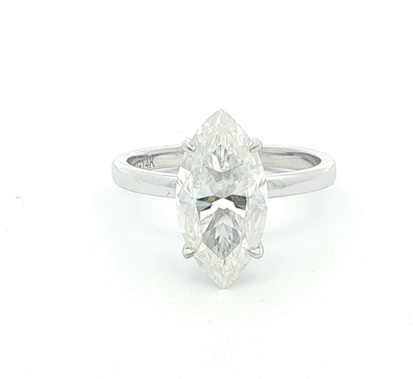 Marquise Moissanite Solitaire Ring