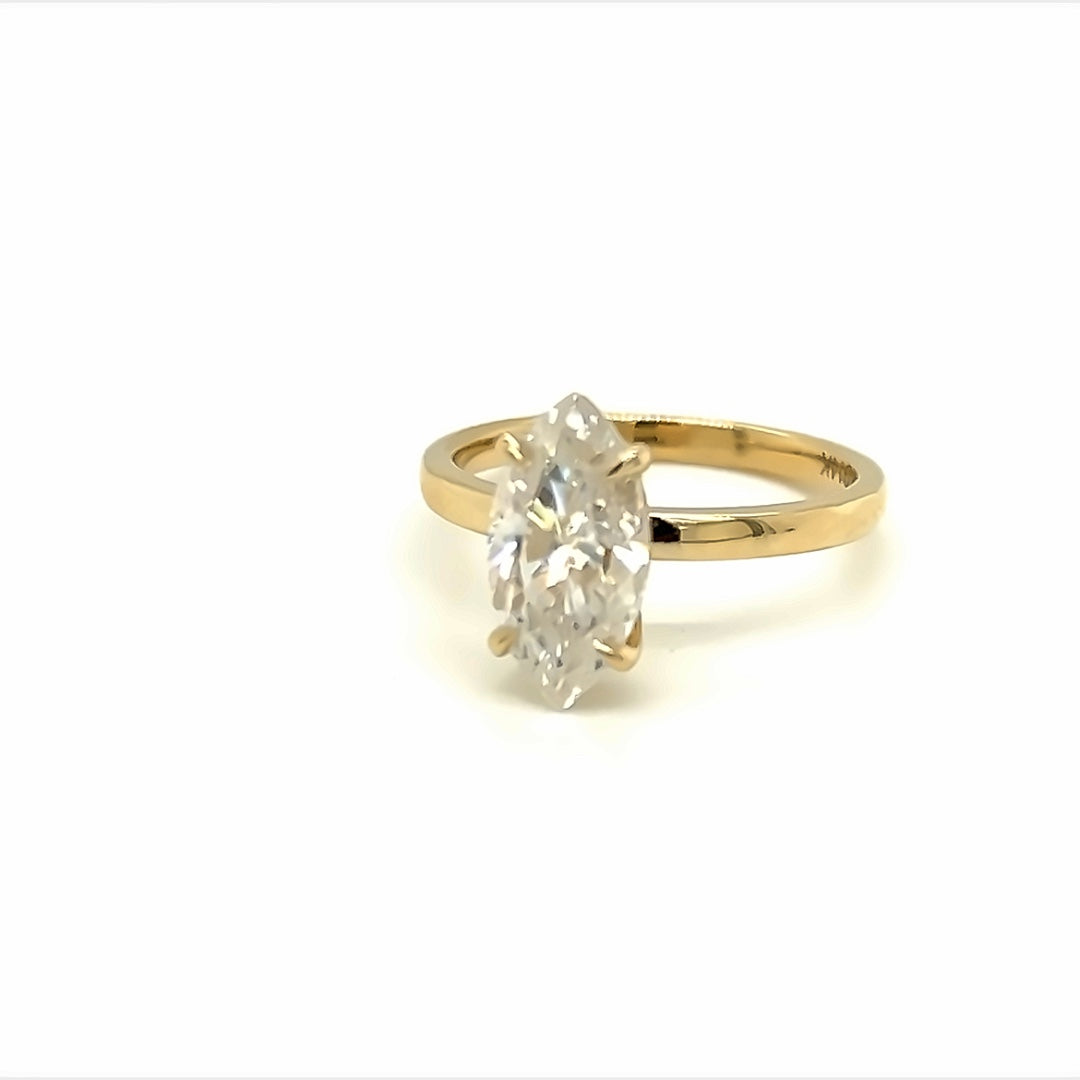 Marquise Moissanite solitaire ring