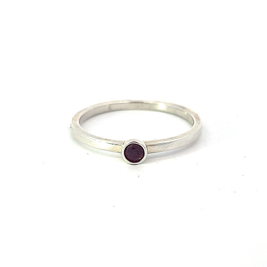 Garnet Birthstone Stacking Ring