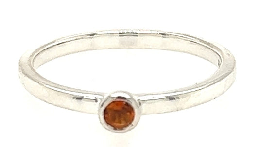 Citrine-November Birthstone Stacking Ring