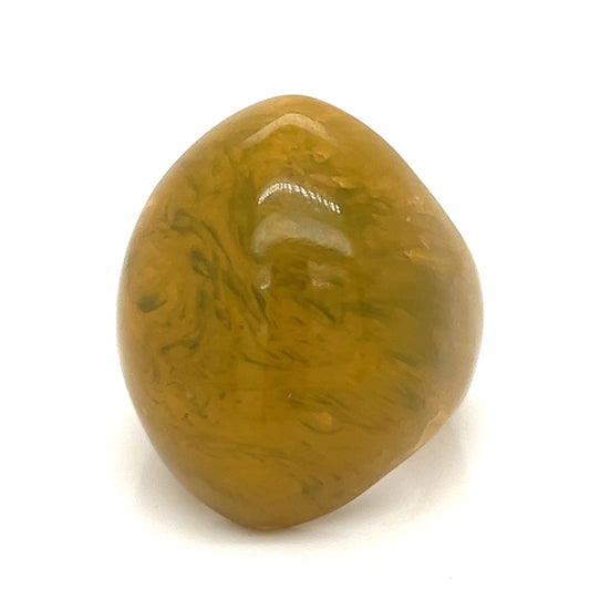 Vintage Backllite  Egg Yolk Yellow Domed  Ring