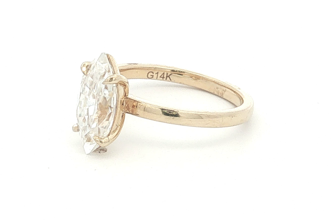 Marquise Moissanite solitaire ring