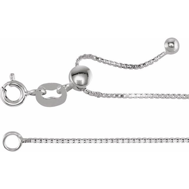 Sivler Adjustable Box Chain