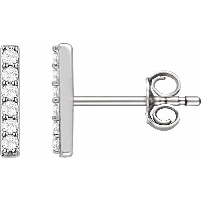 Diamond Bar Earrings