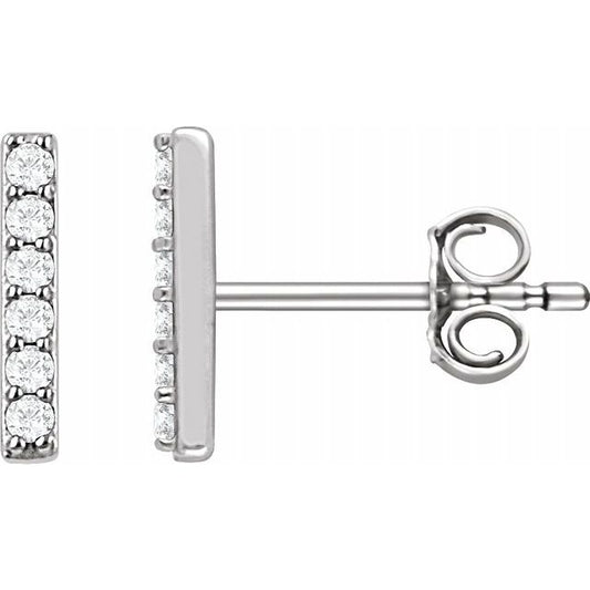 Diamond Bar Earrings